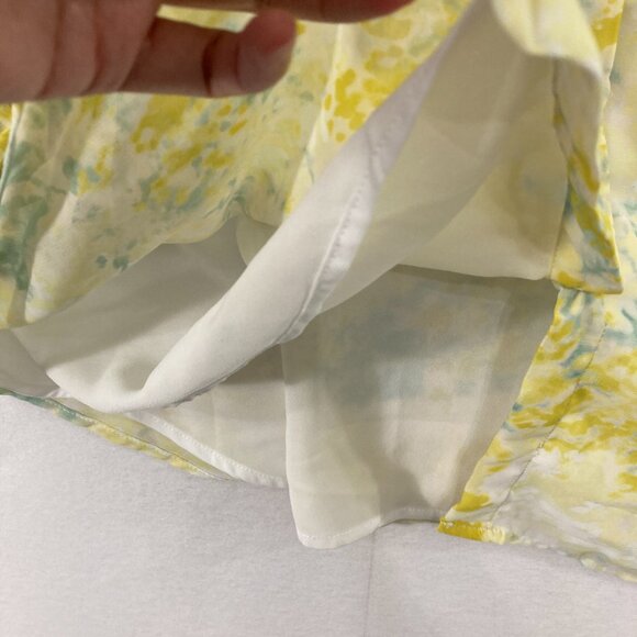 Calvin Klein Top size XL Multi Color Tie Dye Soft Flowy Elegant Button Down - Picture 9 of 12